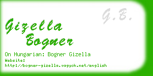 gizella bogner business card